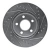 E-Line Drilled & Slotted Silver Brake Rotor, 1986-1990 Mopar, Position: Front Left - image 3
