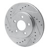 E-Line Drilled & Slotted Silver Brake Rotor, 1986-1990 Mopar, Position: Front Left - image 4