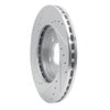 E-Line Drilled & Slotted Silver Brake Rotor, 1986-1990 Mopar, Position: Front Right - image 3