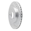 E-Line Drilled & Slotted Silver Brake Rotor, 1986-1990 Mopar, Position: Front Right - image 4