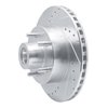 E-Line Drilled & Slotted Silver Brake Rotor, 1987-1990 Mopar, Position: Front Left - image 2