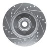 E-Line Drilled & Slotted Silver Brake Rotor, 1987-1990 Mopar, Position: Front Right - image 2