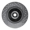 E-Line Drilled & Slotted Silver Brake Rotor, 1987-1990 Mopar, Position: Front Left - image 2