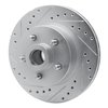 E-Line Drilled & Slotted Silver Brake Rotor, 1987-1990 Mopar, Position: Front Left - image 3