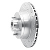 E-Line Drilled & Slotted Silver Brake Rotor, 1987-1990 Mopar, Position: Front Right - image 1