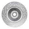 E-Line Drilled & Slotted Silver Brake Rotor, 1987-1990 Mopar, Position: Front Right - image 3