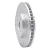E-Line Drilled & Slotted Silver Brake Rotor, 1987-1990 Mopar, Position: Front Left - image 1