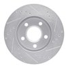 E-Line Drilled & Slotted Silver Brake Rotor, 1987-1990 Mopar, Position: Front Left - image 4