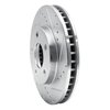 E-Line Drilled & Slotted Silver Brake Rotor, 1987-1990 Mopar, Position: Front Right - image 3