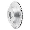 E-Line Drilled & Slotted Silver Brake Rotor, 1987-1990 Mopar, Position: Front Right - image 1