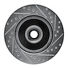 E-Line Drilled & Slotted Silver Brake Rotor, 1991-1996 Mopar, Position: Front Left - image 1