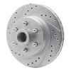 E-Line Drilled & Slotted Silver Brake Rotor, 1991-1996 Mopar, Position: Front Left - image 2