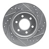 E-Line Drilled & Slotted Silver Brake Rotor, 1991-1996 Mopar, Position: Front Left - image 1