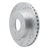 E-Line Drilled & Slotted Silver Brake Rotor, 1991-1996 Mopar, Position: Front Left - image 3