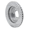 E-Line Drilled & Slotted Silver Brake Rotor, 1991-1996 Mopar, Position: Front Left - image 4