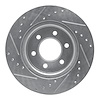 E-Line Drilled & Slotted Silver Brake Rotor, 1991-1996 Mopar, Position: Front Right - image 1