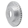 E-Line Drilled & Slotted Silver Brake Rotor, 1991-1996 Mopar, Position: Front Right - image 2