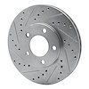 E-Line Drilled & Slotted Silver Brake Rotor, 1991-1996 Mopar, Position: Front Left - image 1