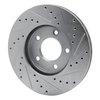 E-Line Drilled & Slotted Silver Brake Rotor, 1991-1996 Mopar, Position: Front Left - image 3