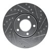 E-Line Drilled & Slotted Silver Brake Rotor, 1991-1996 Mopar, Position: Front Left - image 4