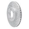 E-Line Drilled & Slotted Silver Brake Rotor, 1991-1996 Mopar, Position: Front Right - image 4