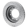 E-Line Drilled & Slotted Silver Brake Rotor, 1989-1993 Mopar, Position: Front Left - image 2