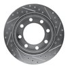 E-Line Drilled & Slotted Silver Brake Rotor, 1989-1993 Mopar, Position: Front Left - image 3