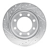 E-Line Drilled & Slotted Silver Brake Rotor, 1989-1993 Mopar, Position: Front Right - image 1