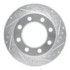 E-Line Drilled & Slotted Silver Brake Rotor, 1989-1993 Mopar, Position: Front Right - image 2