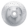 E-Line Drilled & Slotted Silver Brake Rotor, 1994-2002 Mopar, Position: Front Right - image 1