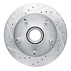 E-Line Drilled & Slotted Silver Brake Rotor, 1994-1999 Mopar, Position: Front Left - image 1