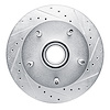E-Line Drilled & Slotted Silver Brake Rotor, 1994-1999 Mopar, Position: Front Right - image 1