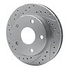 E-Line Drilled & Slotted Silver Brake Rotor, 1994-1999 Mopar, Position: Front Left - image 1