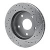 E-Line Drilled & Slotted Silver Brake Rotor, 1994-1999 Mopar, Position: Front Left - image 2