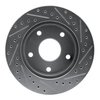 E-Line Drilled & Slotted Silver Brake Rotor, 1994-1999 Mopar, Position: Front Left - image 3
