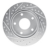 E-Line Drilled & Slotted Silver Brake Rotor, 1994-1999 Mopar, Position: Front Right - image 1