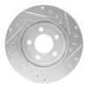 E-Line Drilled & Slotted Silver Brake Rotor, 1996-2000 Mopar, Position: Front Left - image 3