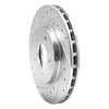 E-Line Drilled & Slotted Silver Brake Rotor, 1996-2000 Mopar, Position: Front Left - image 4