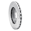 E-Line Drilled & Slotted Silver Brake Rotor, 1996-2000 Mopar, Position: Front Right - image 1