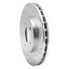 E-Line Drilled & Slotted Silver Brake Rotor, 1996-2000 Mopar, Position: Front Right - image 3