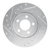 E-Line Drilled & Slotted Silver Brake Rotor, 1996-2000 Mopar, Position: Front Right - image 4