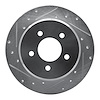 E-Line Drilled & Slotted Silver Brake Rotor, 1997-2007 Mopar, Position: Rear Left - image 1