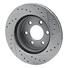 E-Line Drilled & Slotted Silver Brake Rotor, 1997-2002 Mopar, Position: Front Left - image 1