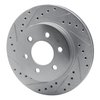 E-Line Drilled & Slotted Silver Brake Rotor, 1997-2002 Mopar, Position: Front Left - image 2