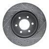 E-Line Drilled & Slotted Silver Brake Rotor, 1997-2002 Mopar, Position: Front Left - image 3