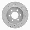 E-Line Drilled & Slotted Silver Brake Rotor, 1997-2002 Mopar, Position: Front Left - image 4