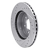 E-Line Drilled & Slotted Silver Brake Rotor, 1997-2002 Mopar, Position: Front Right - image 1