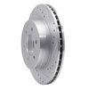 E-Line Drilled & Slotted Silver Brake Rotor, 1997-2002 Mopar, Position: Front Right - image 3