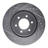 E-Line Drilled & Slotted Silver Brake Rotor, 1997-2002 Mopar, Position: Front Right - image 4