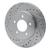 E-Line Drilled & Slotted Silver Brake Rotor, 1991-2002 Mopar, Position: Front Left - image 2